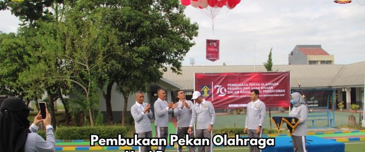 Pembukaan Pekan Olahraga dan Peresmian Lapangan Tenis dalam rangka Hari Pengayoman ke-79 di LPKA Bandung