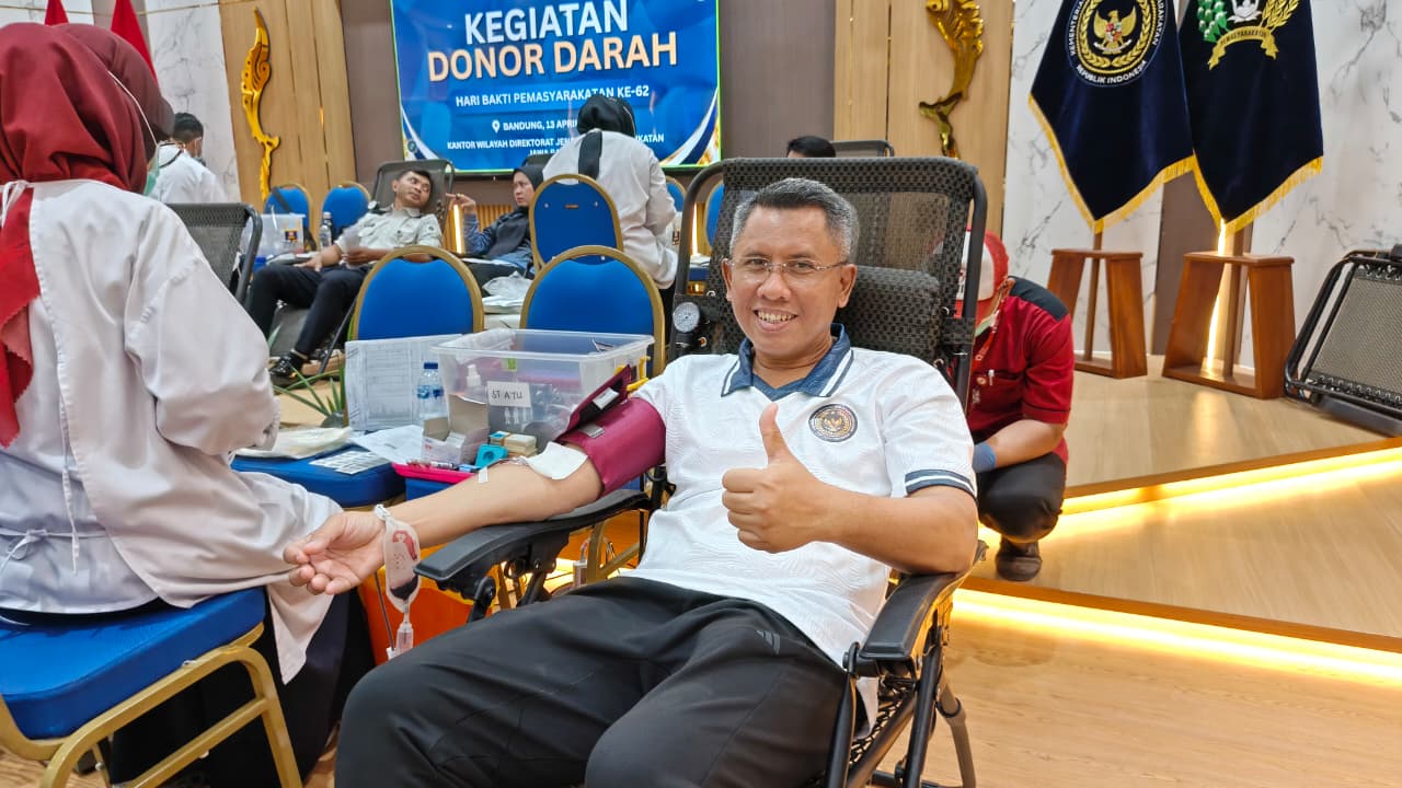LPKA Kelas II Bandung Ikuti Kegiatan Donor Darah dalam Rangka Hari Bhakti Pemasyarakatan ke-62 Tahun 2026